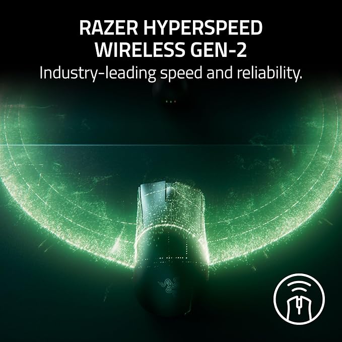 Razer DeathAdder V4 Pro Wireless Gaming Mouse – Lightweight 56g HyperSpeed Wireless Gen-2 Gen-4 Optical Switches Optical Scroll Wheel Focus Pro 45K Sensor Up to 150Hr Battery Black (Renewed)