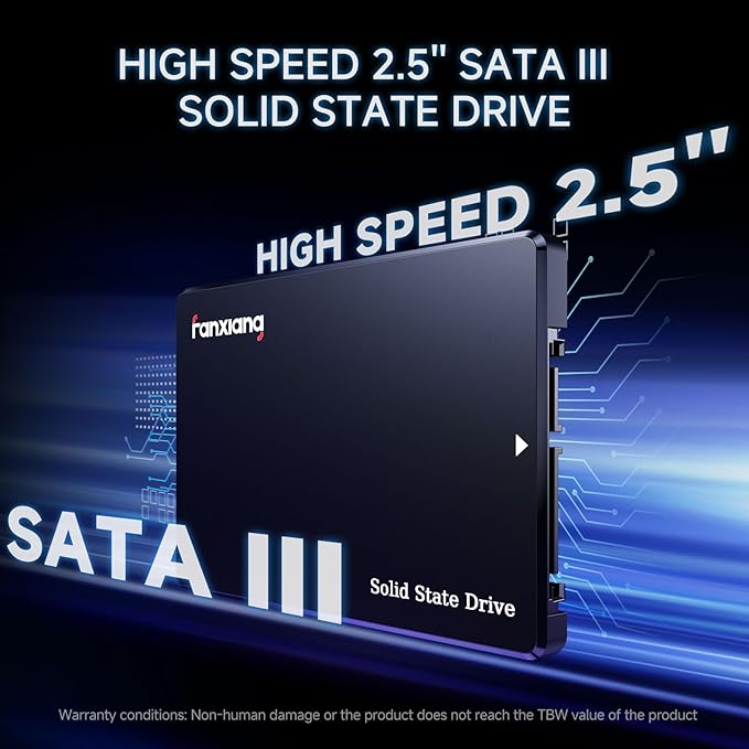 fanxiang 512GB SATA SSD 2.5'' SSD SATA III 6 Gb/s Internal Solid State Drive Up to 560 MB/s 3D NAND SLC Cache for Laptop and PC Desktop Performance Boost 7mm(0.28″) S101Q