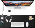 Magnetic Wireless Charging Mouse Pad 27.5x11.8 Gaming Desk Mat for Keyboard/Laptop Non-Slip Base &amp 20W PD Adapter Waterproof Smooth Desk Writing Pad for Gamer Office &amp Home Black