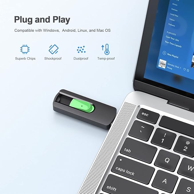 Aiibe 64GB USB 3.0 Flash Drives 5 Pack 64GB Thumb Drive USB Drives High Speed Upgraded 110MB/s USB 3.0 Memory Stick Jump Drives (Cyan Green Purple Red Yellow)