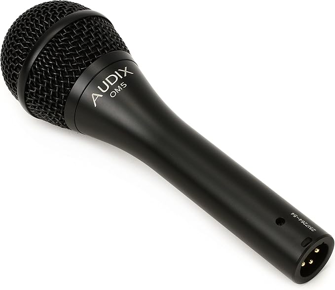 AUDIX OM5 Hypercardioid Handheld Dynamic Vocal Microphone for Stage Singers - Black