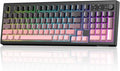 ZIYOU LANG K100 Wireless Gaming Keyboard99 Keys Tri-Mode BT/2.4GHz/USB-C Creamy Color Keyboard with Number Pad RGBMedia Knob Custom Programmable Computer Keyboards for PC/Mac/Xbox (Pink)
