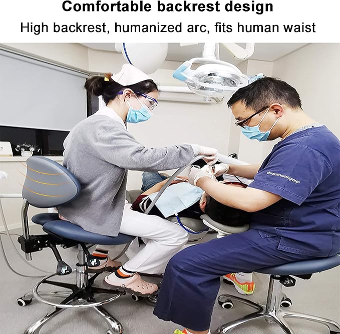 Gaming Chair Computer Chair Saddle Stool Chair with WheelsHeight Adjustable Saddle Seat Stool with BackrestPU Leather Computer ChairSplit Style Desk Ch