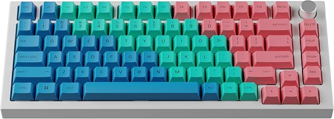 Glorious GPBT Dye Sublimated Keycaps (Pastel) - Thick PBT Plastic 114 Keycap Set for Full Size TKL Compact 75% Mechanical Keyboards
