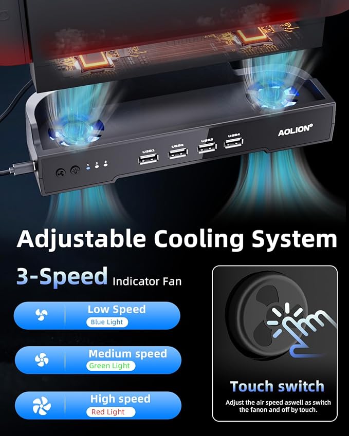 Cooling Fan for Switch 2 DockRGB Cooling Fan for Nintendo Switch 2 Dock3-Speed Adjustable AirflowHigh-Efficiency Heat Dissipation Ultra-Quiet Operationwith 4 USB HUB Portsfor Switch2 Accessories