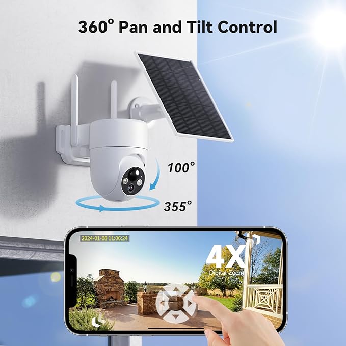 LIWAN Security Cameras Wireless OutdoorCamera Surveillance Exterieur for Home 2.4GHz WiFi