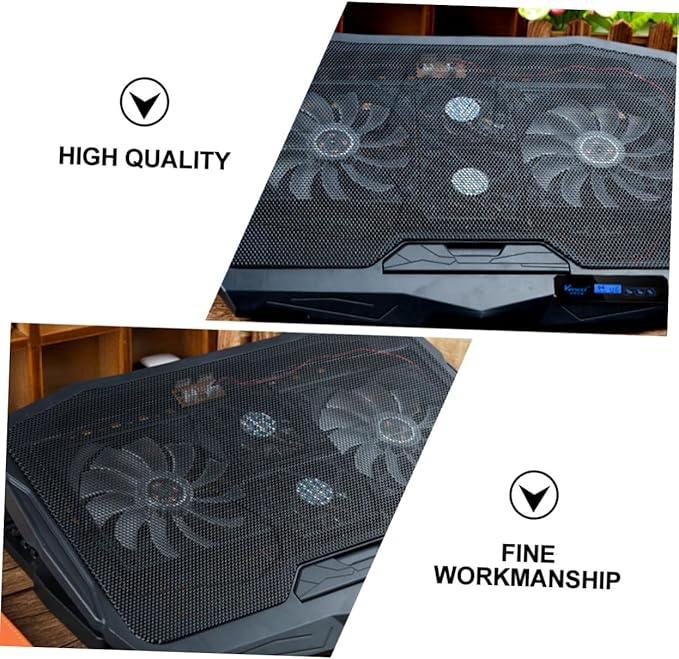 Generic 14/15.6/17.3 Inch Laptop Cooling Pad Riser Ventilation Stand Silent Laptop Cooler Rack Portable Cooling Pad White Design
