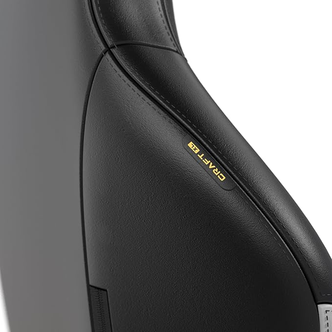 DXRacer Craft XL Video Gaming Chair for Adults Ergonomic Office Reclining Computer Chair with Magnetic Head Pillow and Lumbar Support Racing Style Height Adjustable (EPU Leatherette Black White)