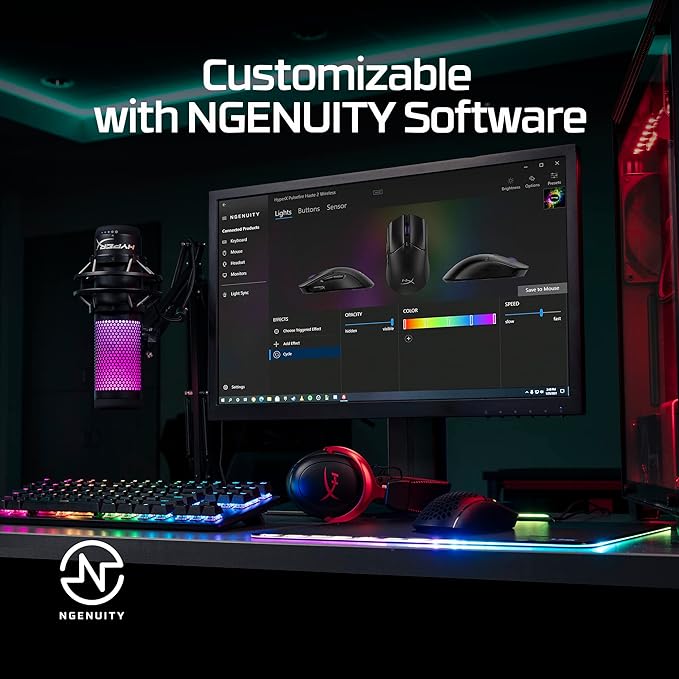 HyperX Pulsefire Haste 2 – Wireless Gaming Mouse- Ultra Lightweight 61g 100 Hour Battery Life Dual Wireless Connectivity Precision Sensor - Black
