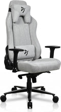 Arozzi Vernazza Soft Fabric Durable Upholstery Ergonomic Office and Gaming Chair with High-Level Features Like 3D Armrests and a Pro Mechanism Along with Soft Neck &amp Lumbar Support Pillows-Light G