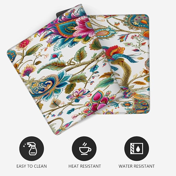 Color Paisley Tree Large Mouse Pad Gaming Mousepad Desk Mat for Desktop Computer Keyboard Waterproof Mouse Mat Desk Pad with Non-Slip Base for Game School Office Home 35.4 x 15.7