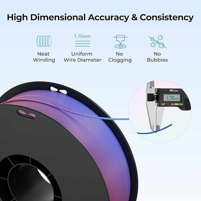 Creality 3D Printer Filament 1.75mm Ender PLA+ Filament Strong Toughness No-Tangling Vacuum Packaging 3D Printing Filament Fit Most 3D Printers 1kg Spool Accuracy +/- 0.02mm Beige