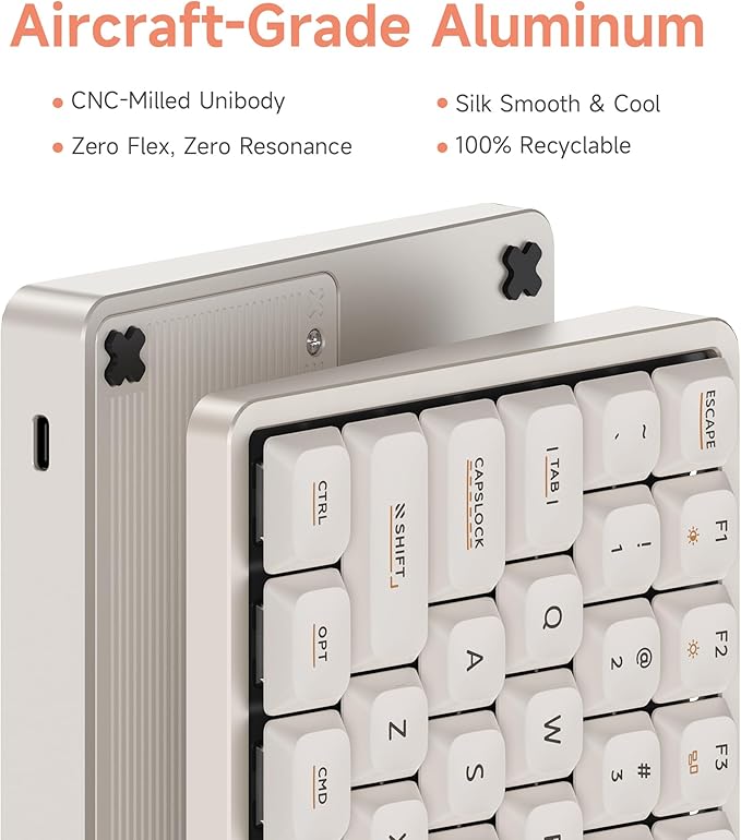 IQUNIX Magi75 Pro Low-Profile Wireless Mechanical Keyboard 75% Layout Hot-Swappable Creamy Linear RGB Backlit Full Aluminum VIA Customizable for Mac/Windows/Linux (Media Controls)