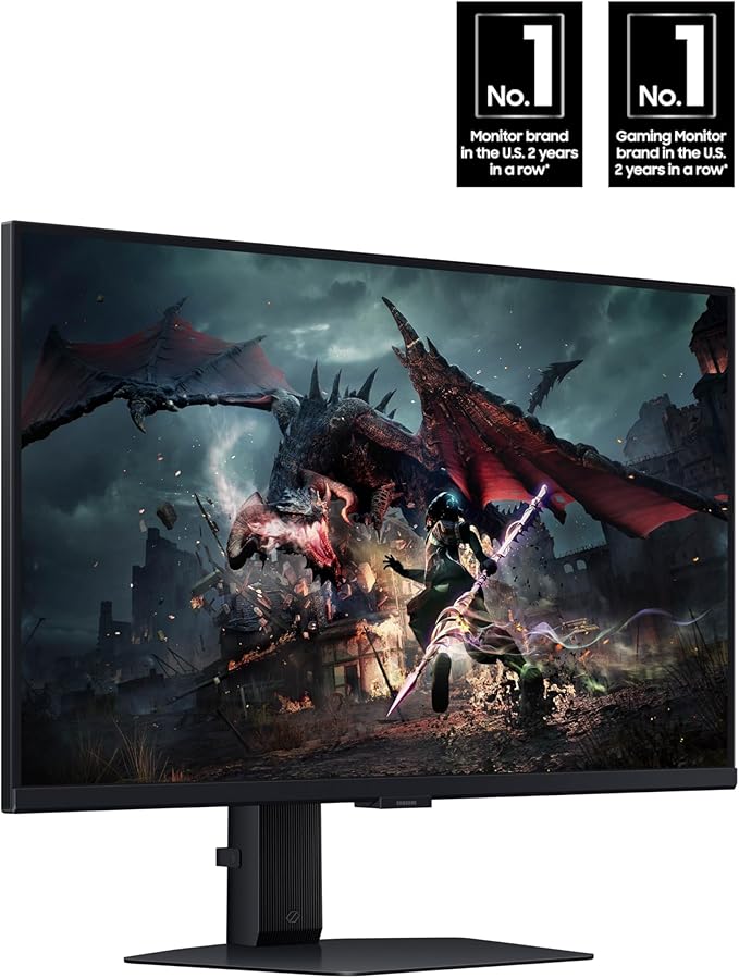 SAMSUNG 27-Inch Odyssey G50D Series QHD Fast IPS G-Sync Compatible Gaming Monitor 1ms VESA DisplayHDR 400 180Hz AMD FreeSync Adjustable Stand Eye Saver Mode LS27DG500ENXZA
