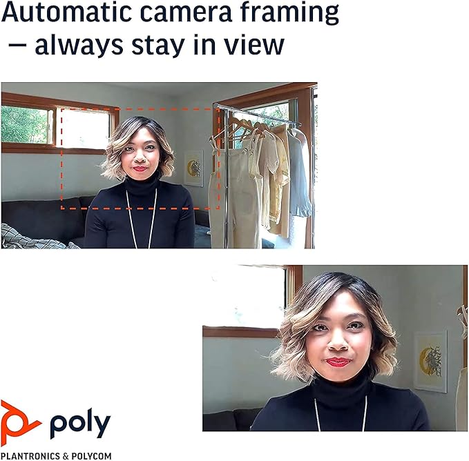 Poly Studio P15 Personal Video Bar (Plantronics + Polycom) - 4K Video Quality - Camera Microphones &amp Speaker Solution with Premium Audio &amp Video - Certified for Zoom and Teams