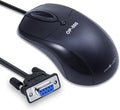 Industrial RS232 COM Port Mechanical Mouse 9-Pin Serial Interface for CNC Machines PLC Control Systems 1.6M Anti-Interference Cable 1600DPI IP54 Dustproof (Black)