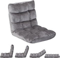 SUPER DEAL 14-Position Folding Floor Chair Gaming Sofa Cushioned Padded Reclining Bed Lounge Couch Seating for Comfy Reading Reading Gaming Relaxing Watching TV