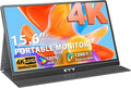 KYY 4K Portable Monitor 15.6 Portable Monitor for Laptop UHD IPS 3840X2160 External Screen with 100% sRGB &amp HDR Gaming Display for Laptop PS5/4 Xbox Switch with Speakers VESA Compatible