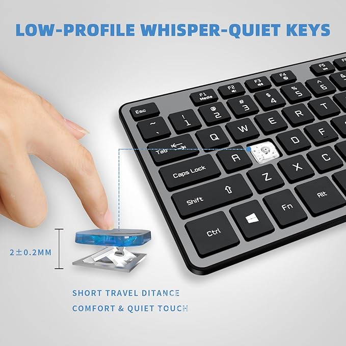 USB Wired Keyboard for WindowComfortable Quiet Chocolate Keys Durable Ultra-Slim Wired Computer Keyboard(QWERTY) for PC Windows 11/10/8/7/XP/Vista KB1430