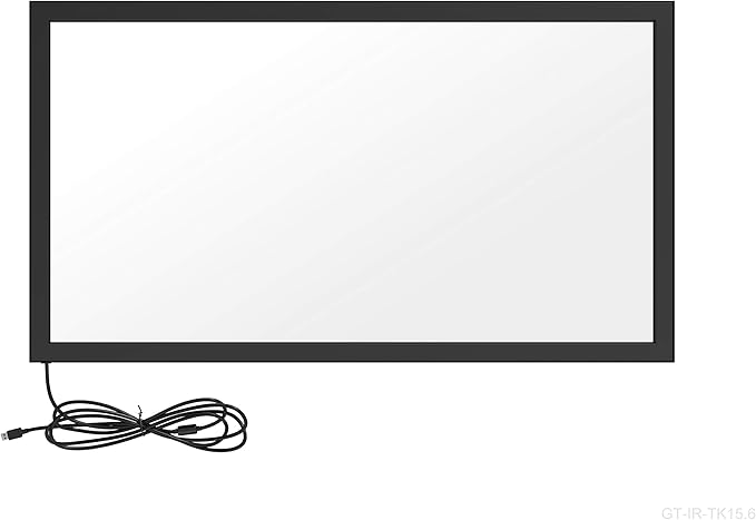 GreenTouch 15.6 Inch 10 Points Infrared Touch Screen IR Touch Screen Panel Overlay Kits with 3mm Thickness Tempered Glass…