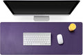 Mydours 38x16 Large Desk Pad Purple Desk Mat XL PU Leather Desk Mat for Workspace &amp Decor Durable Keyboard Mouse Pad for Home Office Writing &amp Gaming (Purple)
