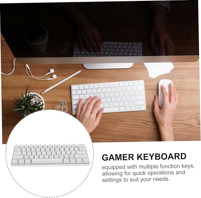 MERRYHAPY Keys Mechanical Gaming Keyboard Compact RGB Backlit Design Wired Keyboard for Pc and Laptop for Gaming and Office Use