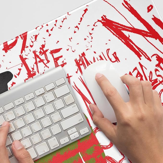 A Nightmare on Elm Street Freddy Large Gaming Mouse Pad Desk Mat with Stitched Edges Non-Slip Base for Gamer Home and Office 31.5 x 15.7
