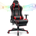 GTPLAYER Gaming Chair with Speakers Video Game Chairs with Footrest PC Game Chairs for Adults - Padded High Back Ergonomic Reclining Silla Linkage Armrest 909MF Black-Red