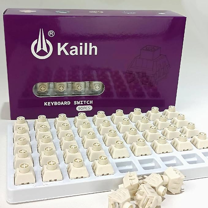 Kailh Box Ice Cream Pro Linear Switch5-pin RGB SMD 45gf Full POM Material Pre-Lubed Key Switches for Mechanical Gaming Keyboard(Ice Cream PRO90Pcs)