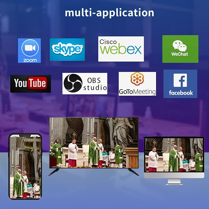 4K PTZ Camera AI AutoTracking 20X Optical Zoom HDMI SDI USB LAN POE Video Conference Camera for Live Streaming Church Worship Education YouTube Facebook