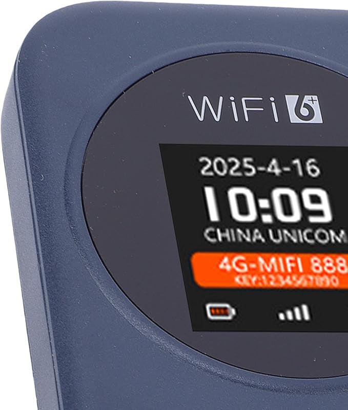 CCYLEZ 4G Portable WiFi 300Mbps Stable Mobile Hotspot for Travelers Long Lasting Battery Display Wireless Router with SIM Slot for Outdoor Use