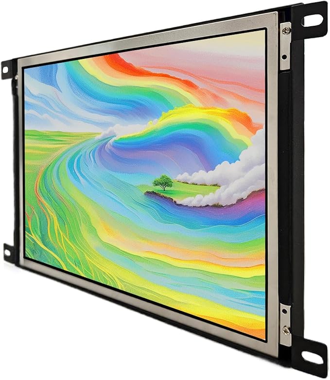 VSDISPLAY 10.4 Inch 1000 Nits High Brightness Outdoor LCD Monitor 1024x768 XGA 4:3 IPS Display Screen with H/D USB Video Input Metal Mounting Frame for DIY PC/Laptop/Secondary Display