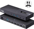 WAVLINK USB-C Triple Monitor Docking Station for MacBook M1/M2/M3/M4/M5 &amp Windows – 100W PD 3×HDMI/2×DisplayPort 6x10Gbps USB Ports Gigabit Ethernet Ideal for Workstation &amp Home Office