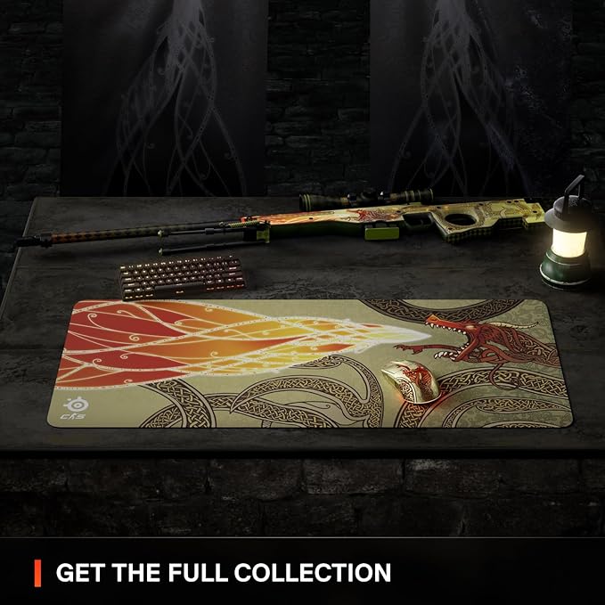 SteelSeries Wireless Gaming Mouse CS2 Dragon Lore Edition — Counter-Strike — 2.4GHz &amp Bluetooth — 18K DPI TrueMove Air Optical Sensor — Up to 200 HR Battery — 80M Click Durability