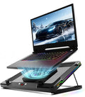 DEPGI Movable RGB Laptop Cooler with 5.5 Sliding Fan Ergonomic Cooling Stand with 8 Light Modes for 14-17.3 Inch Gaming Laptops