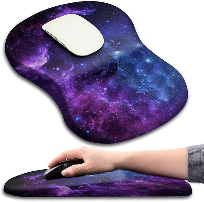 Mouse Pad Wrist Support Ergonomic Mouse Pad with Massage Dot Comfortable Computer Mouse Pad for Laptop Wrist Rest Pain Relief Mousepad with Non-Slip PU Base for Office &amp Home 12 x 8 in