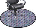 Pink Purple Grey Gaming Chair Mat Office Chair Mat for Carpeted Round Area Rug Swivel Chair Mats for Hardwood Floor Fractal Geometric Linked Graphic Diameter 51 in
