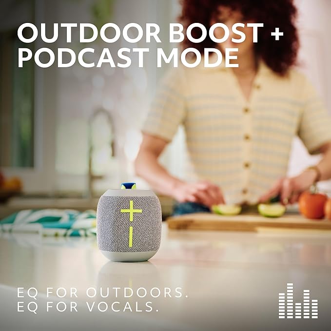 Ultimate Ears WONDERBOOM 4 Portable Waterproof Bluetooth Speaker with Big Bass and 360-Degree Sound Dustproof Floating Speaker with 131ft (40m) Range- Black