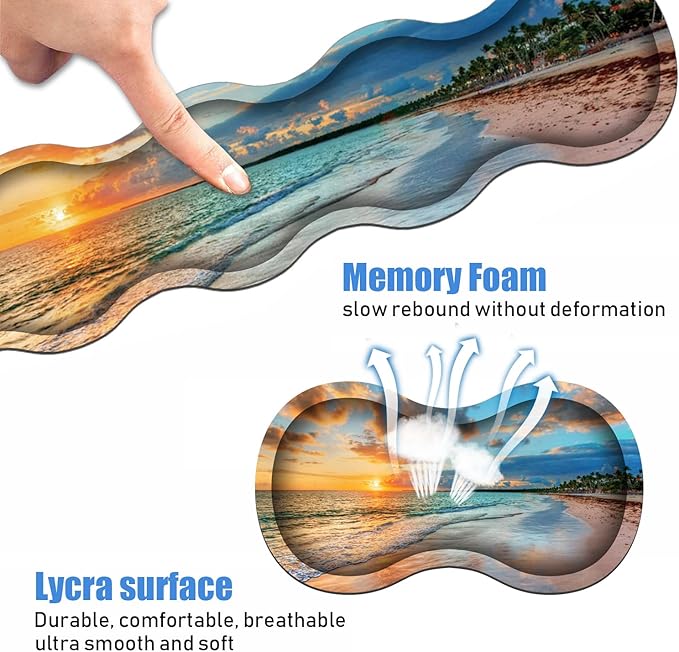 Ergonomic Keyboard Wrist Rest &amp Mouse Pad Wrist Rest Set Large XXL Gaming Desk Mat 31.5x 11.8 Non-Slip Base Memory Foam Easy Typing Pain Relief for Office &amp Home Bible Verses Proverbs 3