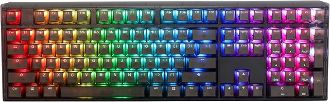 Ducky One 3 Aura Clear Black Hotswap RGB Double Shot PBT Mechanical Keyboard Cherry MX Brown