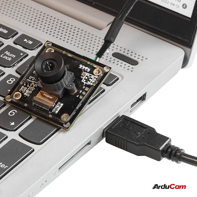 Arducam 2MP Global Shutter USB Camera 50fps OV2311 Monochrome UVC Webcam Module with Low Distortion M12 Lens Without Microphones Compatible with Windows Linux Android and Mac OS