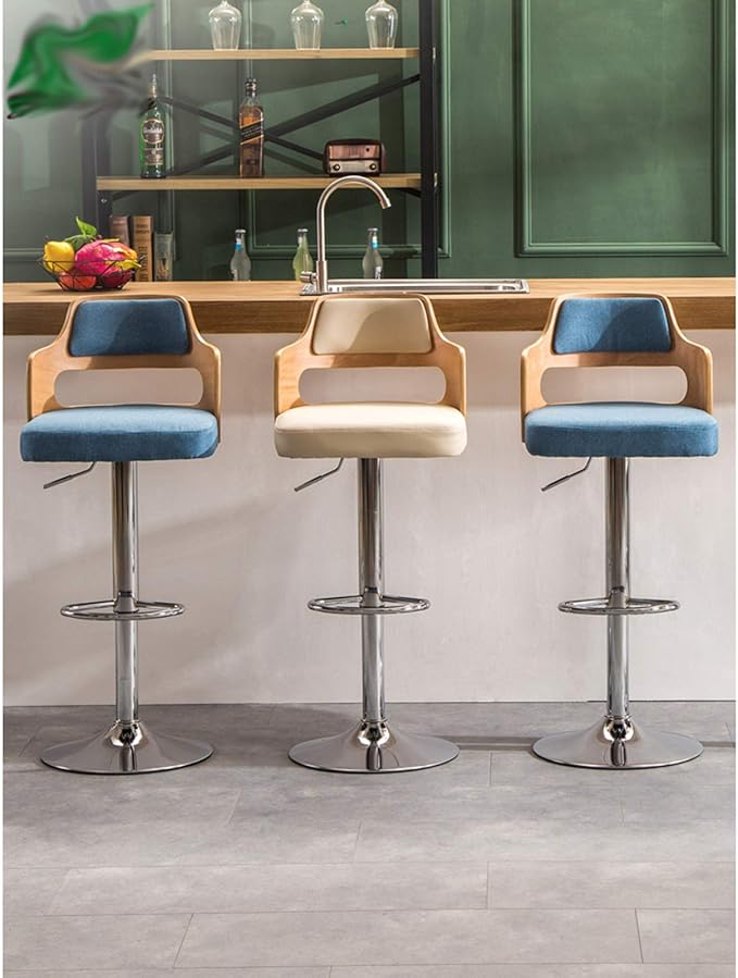 Mlaea Ergonomic Desk Chair Hotel Restaurant Breakfast Bar Stools with Adjustable Height Gaming Club Bar Chair 42 * 41 * 88-108CM(Color:#1)