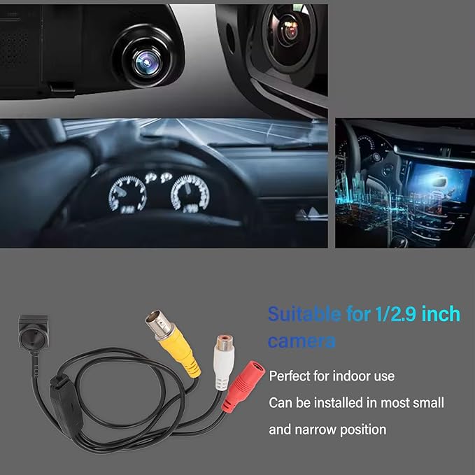 Goshyda 1080P Camera Module 1/2.9in IMX323 CMOS Miniature 2MP Camera Module Support AHD TVI CVI CVBS Video Output Plug and Play for Indoor Use
