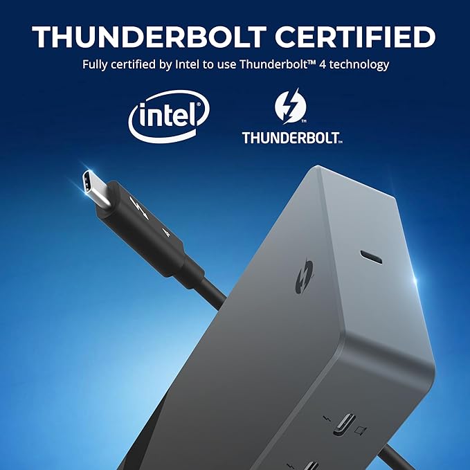 SABRENT Thunderbolt 4 Docking Station TB4 Ports 8K/4K USB4 &amp TB3 Compatible DP 1.4 HDMI 2.1 USB-C/USB-A Ports Gigabit Ethernet Audio Jack SD/TF Card Reader Windows/macOS/Linux (DS-T4MF)
