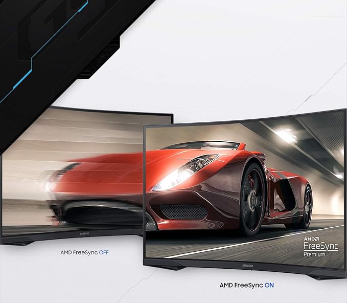 Samsung Odyssey G5 Series 27-Inch WQHD (2560x1440) Gaming Monitor 144Hz Curved 1ms HDMI Display Port FreeSync Premium (LC27G55TQWNXZA)