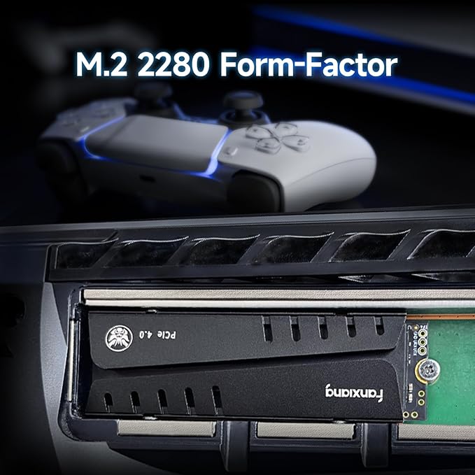 fanxiang S770 500GB NVMe M.2 SSD for PS5 - with Heatsink and DRAM Up to 7300MB/s PCIe 4.0 Suitable for PS5 Memory Expansion Game Enthusiasts IT Professionals