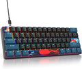 surmen 60% Mechanical Gaming Keyboard with Linear Red Switch Wired Mini Compact Keyboard 60 Percent Backlit for Laptop Desktop PC Gamers（61 Monster B-Rainbow）