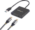 StarTech USB-A 3.0 to Dual HDMI Adapter for Windows Dual Monitor USB to 2x HDMI Display Converter 4K 30Hz + 1080p 60Hz Extend or Mirror Multi-Screen Setup