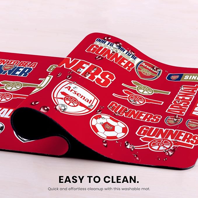 Head Case Designs Officially Licensed Arsenal FC Collage Crest Logo &amp Patterns 23.62 x 11.81 x 0.12 inches (600 x 300 mm) - L Gaming Office Desk PC Keyboard Mouse Mat Pad