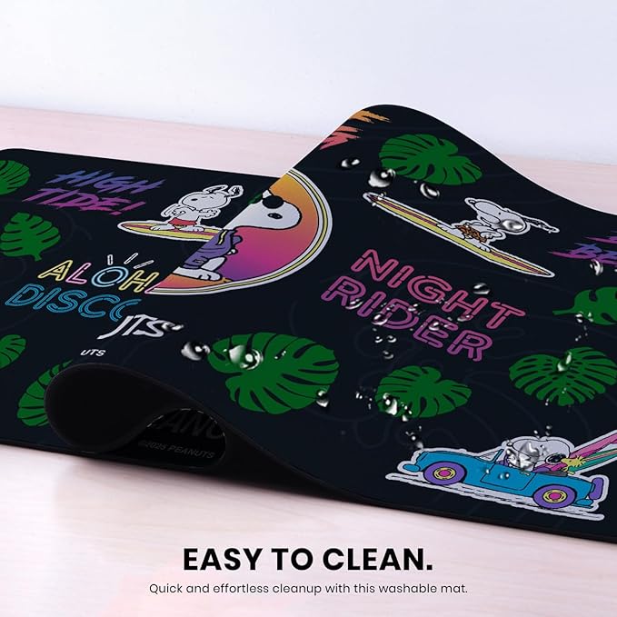 Head Case Designs Officially Licensed Peanuts Snoopy Aloha Disco Graphics 37.4 x 15.75 x 0.16 inches (900 x 400 mm) - XL Gaming Office Desk PC Keyboard Mouse Mat Pad